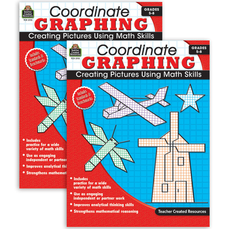 TEACHER CREATED RESOURCES - Coordinate Graphing Book, Pack of 2