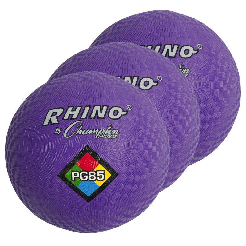 CHAMPION SPORTS - Playground Ball, 8-1/2", Purple, Pack of 3
