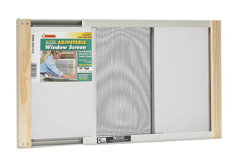 COMFORT ZONE - Frost King WB Marvin 15 25 in. W in. Steel Adjustable Window Screen - Case of 12