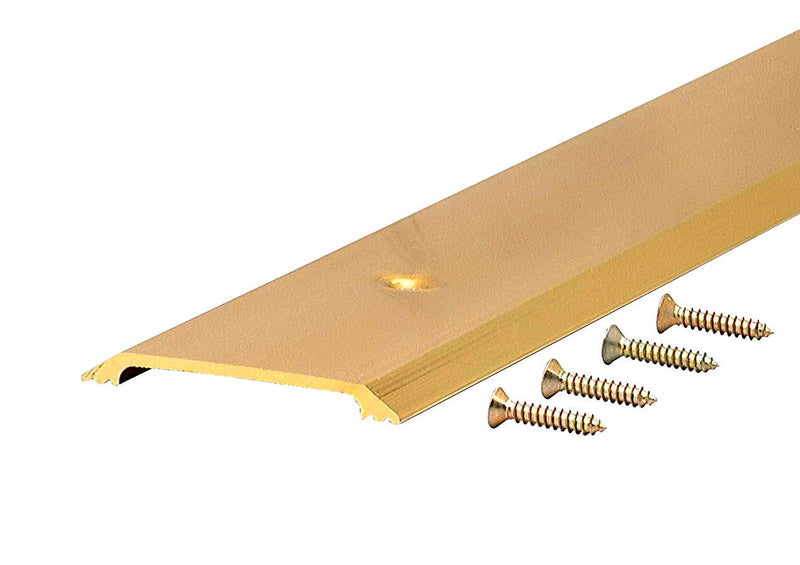 M-D BUILDING PRODUCTS - M-D 0.25 in. H X 2.5 in. W X 36 in. L Bright Aluminum Flat Top Threshold Gold