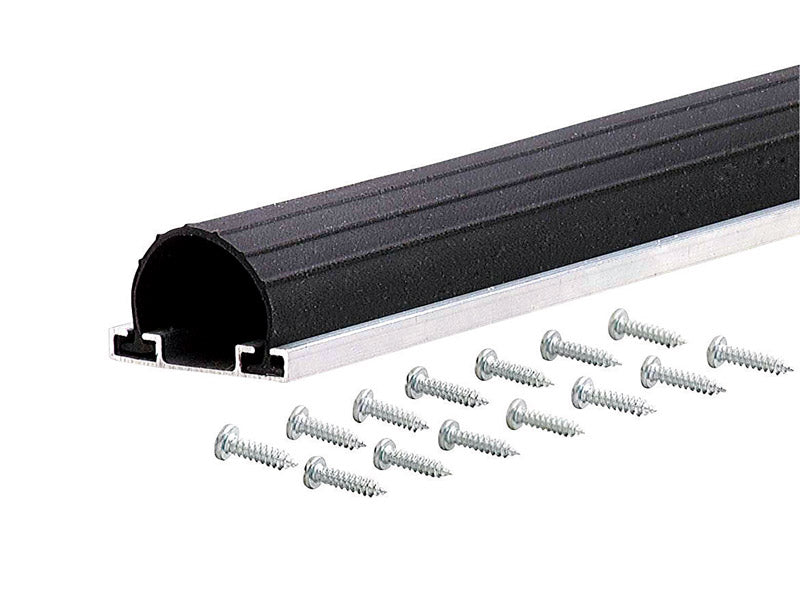 M-D BUILDING PRODUCTS - M-D Black Aluminum/Vinyl Weatherstrip For Garage Doors 9 ft. L X 2-3/4 in.