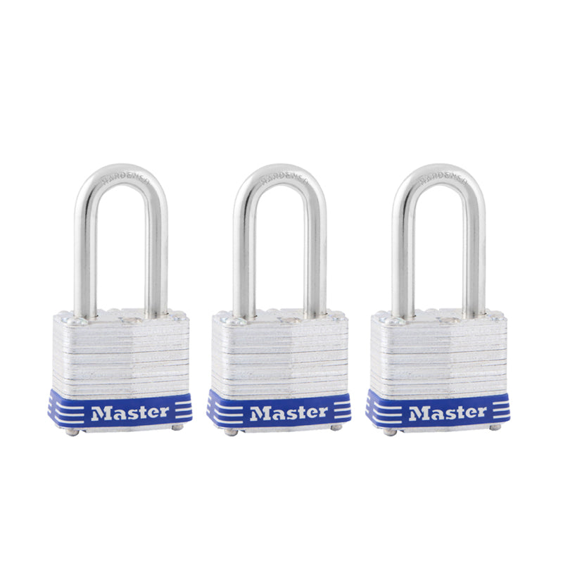 MASTER LOCK - Master Lock 3-3/16 in. H X 1-9/16 in. W X 27/32 in. L Steel 4-Pin Cylinder Padlock Keyed Alike