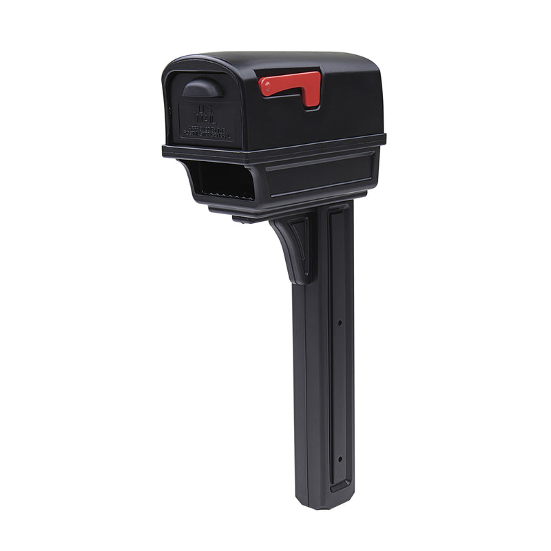 SOLAR GROUP - Gibraltar Mailboxes Gentry Classic Plastic Post Mount Black Mailbox