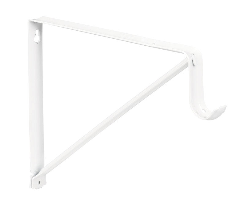 KNAPE & VOGT - Knape & Vogt John Sterling White Steel Shelf/Rod Bracket 12 Ga. 13 in. L 250 lb