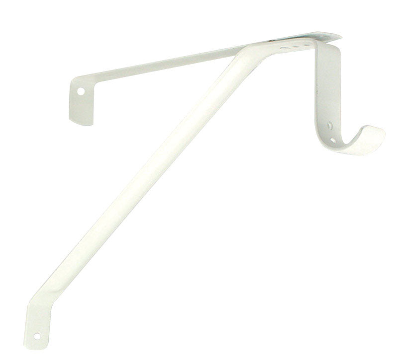 KNAPE & VOGT - Knape & Vogt John Sterling White Steel Shelf/Rod Bracket 12 Ga. 10 in. L 250 lb - Case of 20