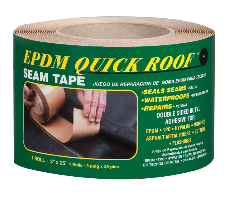 QUICK ROOF - Quick Roof 3 in. W X 25 ft. L Tape Roof Seam Tape Black