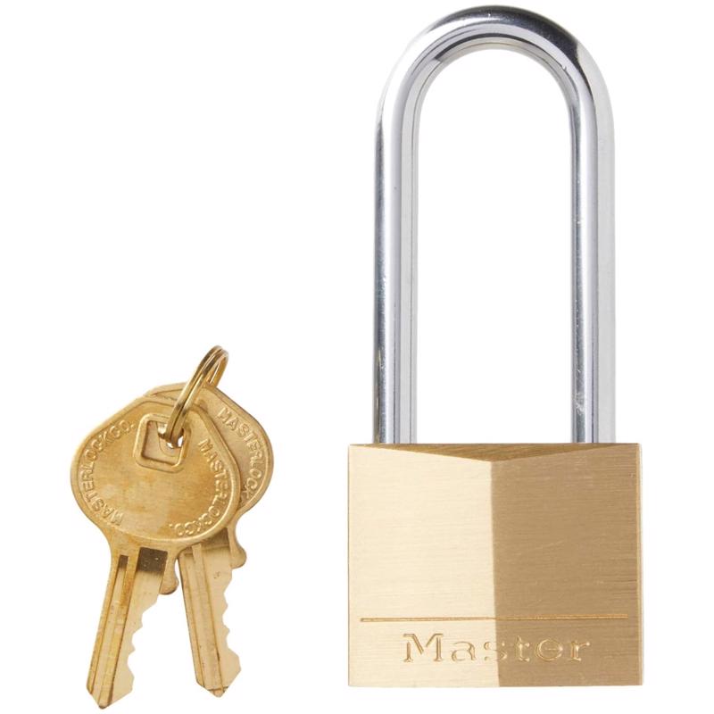 MASTER LOCK - Master Lock 1-1/4 in. H X 5/16 in. W X 1-9/16 in. L Brass 4-Pin Tumbler Padlock