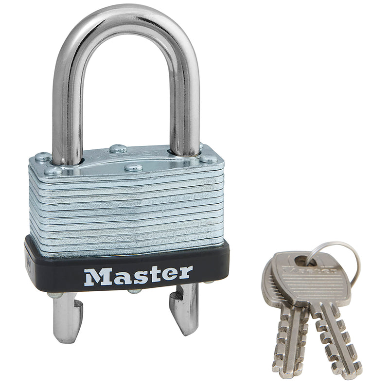 MASTERLOCK - Master Lock 1-3/32 in. H X 1-1/32 in. W X 1-3/4 in. L Laminated Steel Warded Locking Padlock