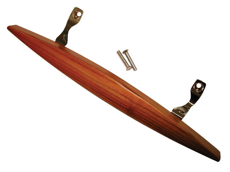 BARTON KRAMER - Barton Kramer 0.75 in. L Chrome Brown Wood Patio Door Handle Set