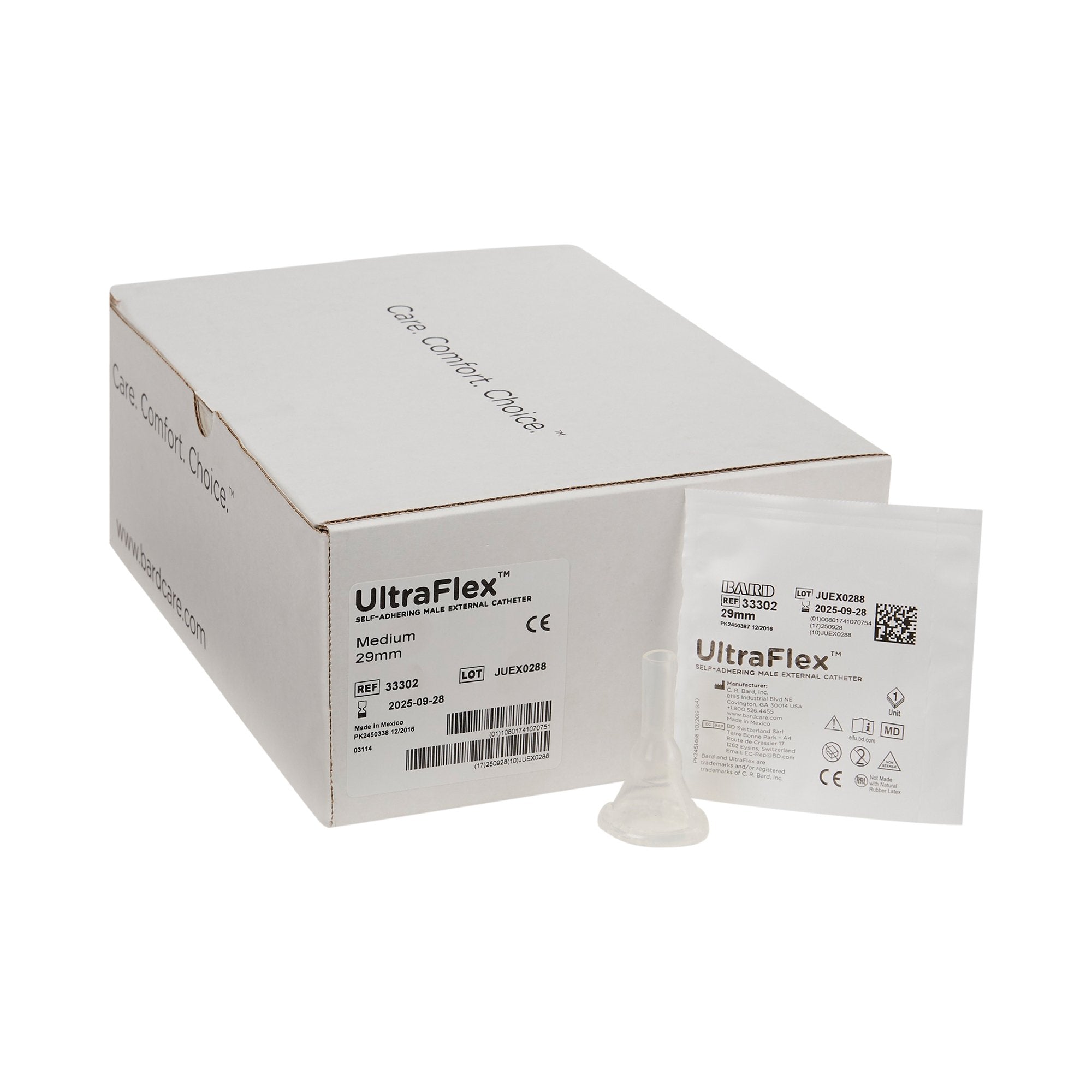Bard - Male External Catheter UltraFlex® Self-Adhesive Band Silicone Medium [30/BX]