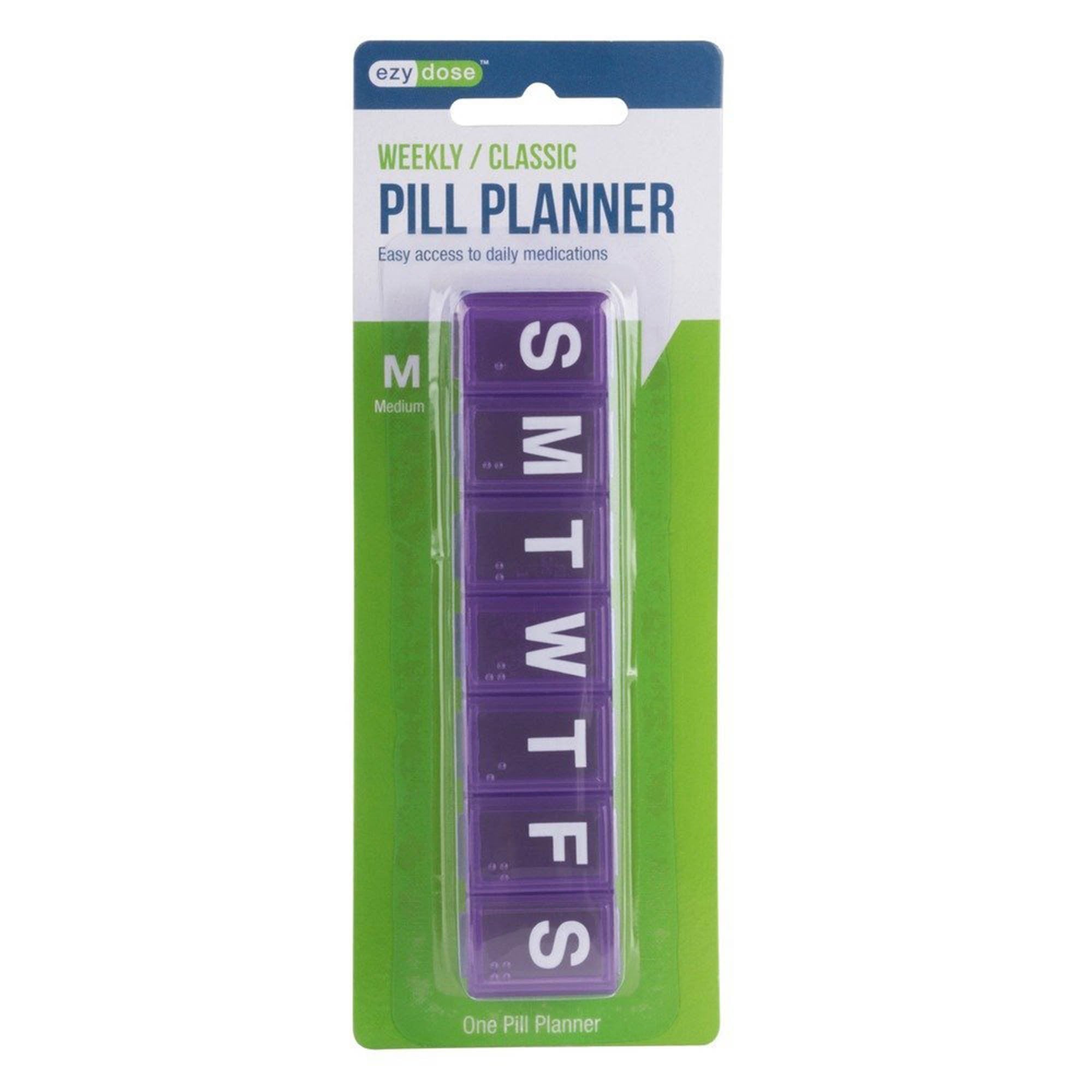 Apothecary Products - Pill Organizer Ezy Dose® Medium 7 Day 1 Dose [6/PK]