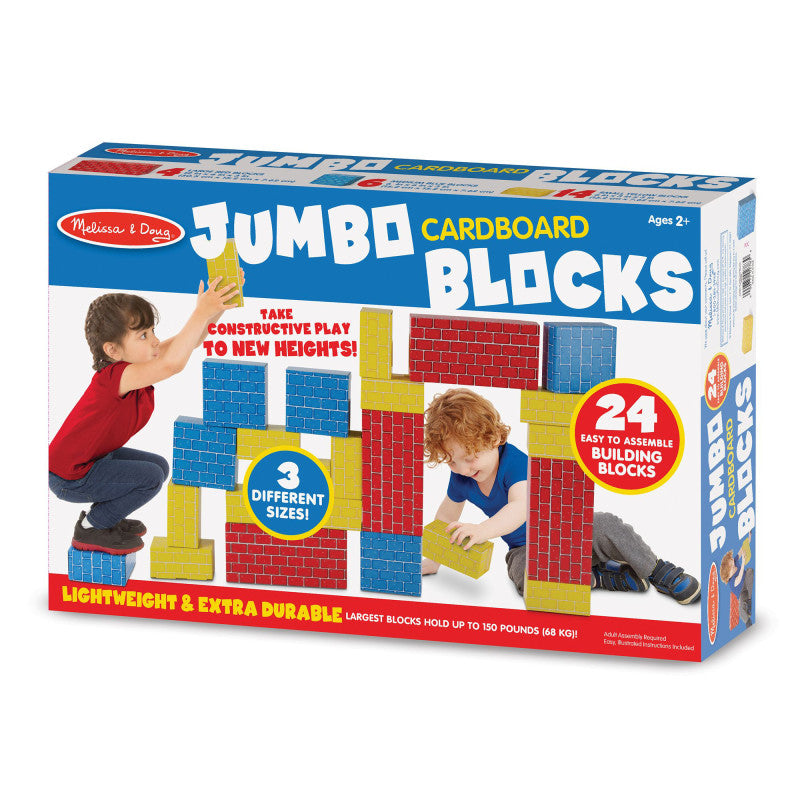 MELISSA & DOUG - Jumbo Cardboard Blocks, 24-Piece Set