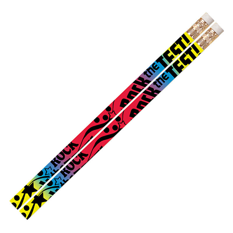 MUSGRAVE PENCIL COMPANY - Rock The Test Motivational Pencils, 12 Per Pack, 12 Packs