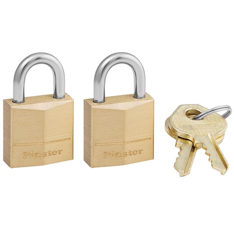 MASTER LOCK - Master Lock 3/4 in. H X 7/16 in. W X 3/4 in. L Brass Pin Cylinder Padlock Keyed Alike