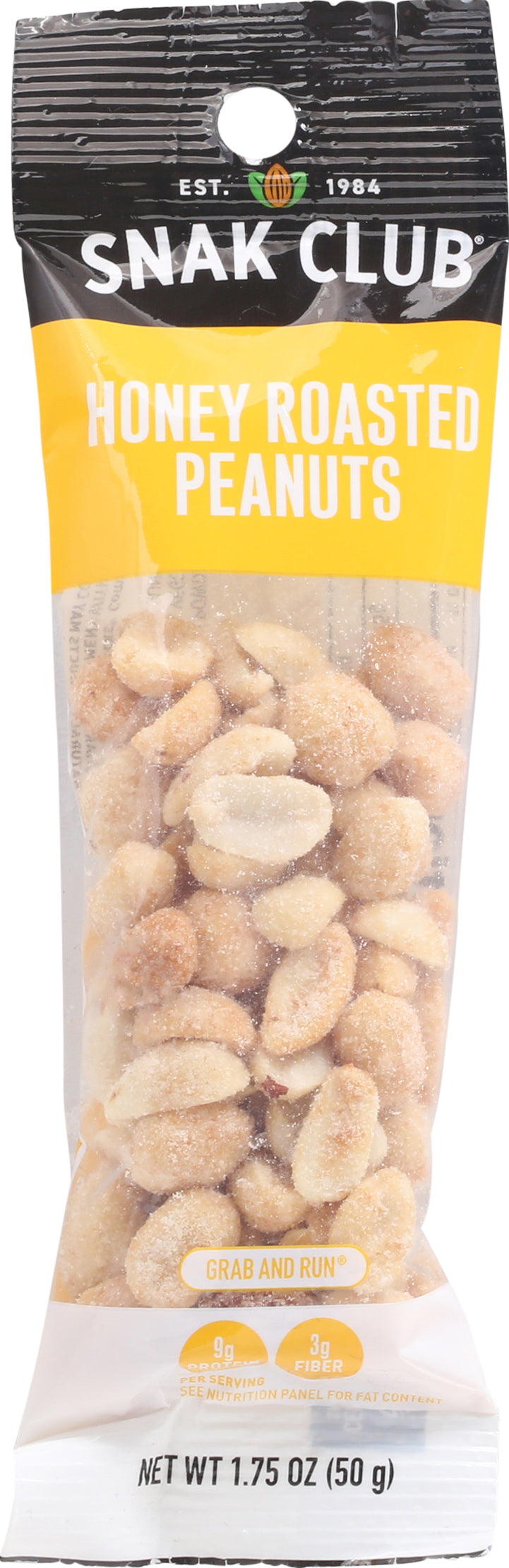 Snack Club Honey Roasted Peanuts 1.75 oz - Case of 12