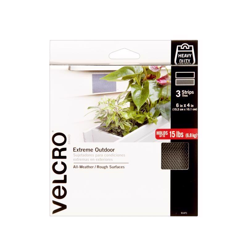 VELCRO BRAND - VELCRO Brand Small Nylon Hook and Loop Fastener 4 in. L 3 pk