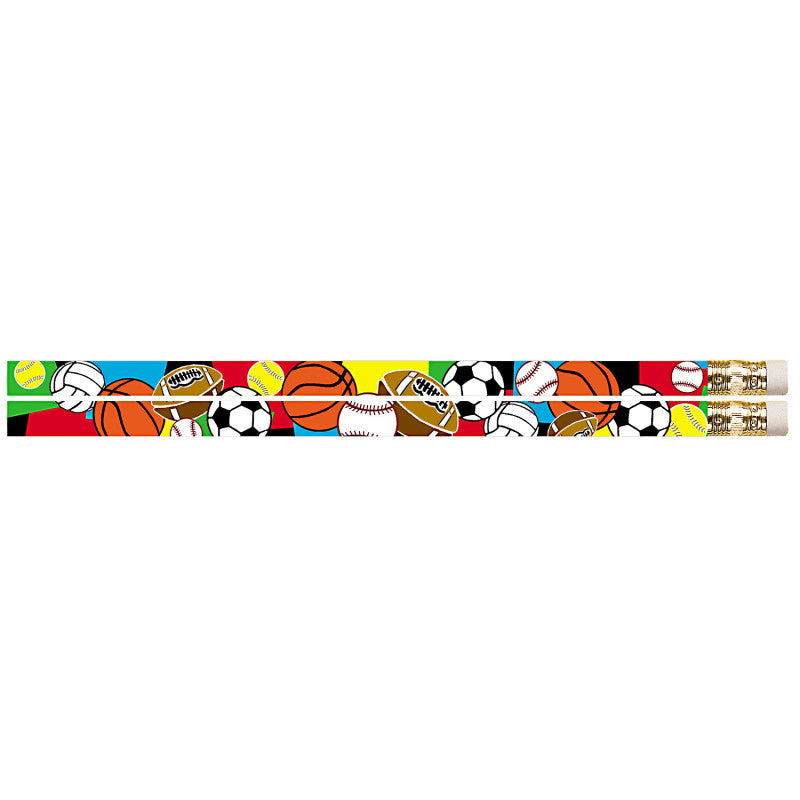 MUSGRAVE PENCIL COMPANY - Super Sports Motivational/Fun Pencils, 12 Per Pack, 12 Packs