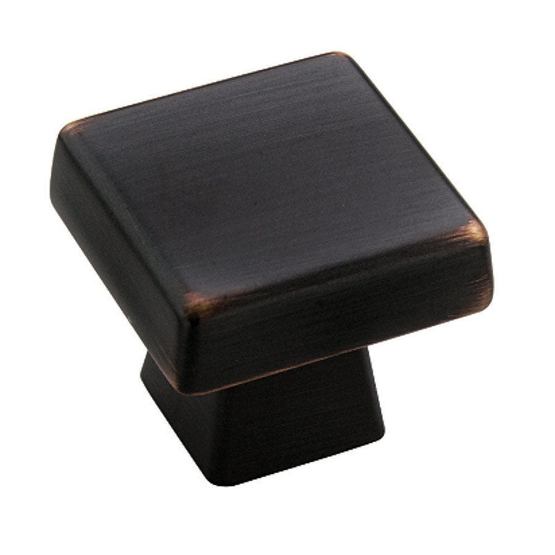 AMEROCK - Amerock Blackrock Square Cabinet Knob 1-3/16 in. D 1-1/16 in. Oil Rubbed Bronze 1 pk