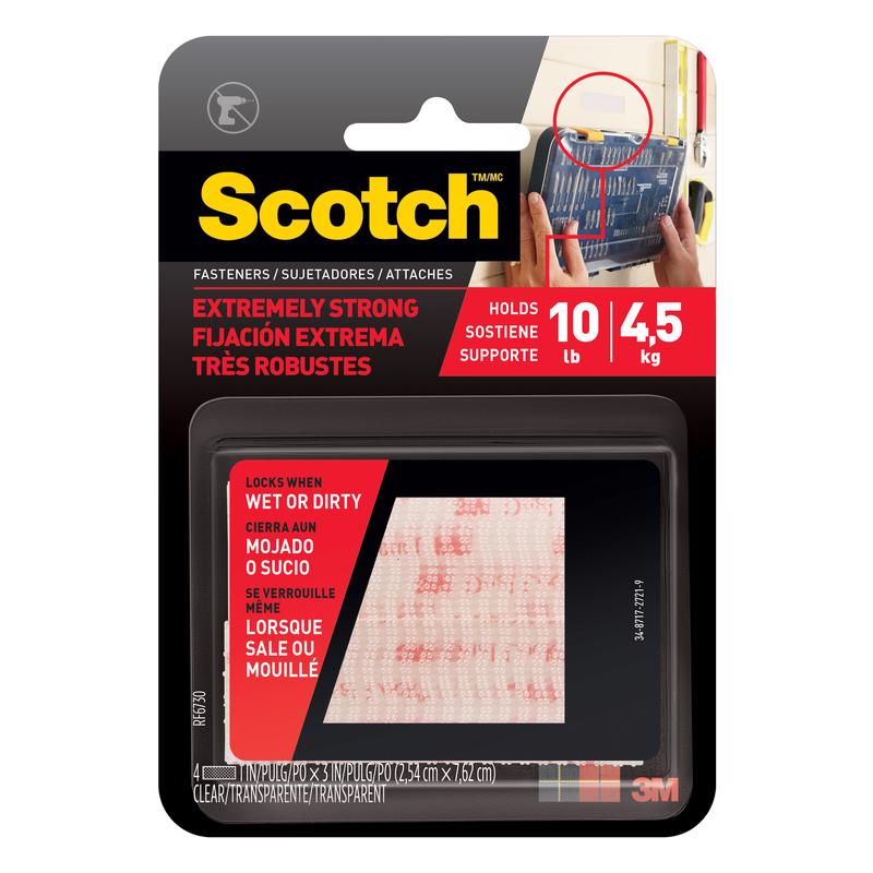 SCOTCH(TM) - Scotch Small Foam Hook and Loop Fastener 3 in. L 2 pk