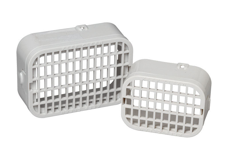 AMERIMAX - Amerimax 2 in. W X 3 in. L White Plastic Rodent Guard - Case of 12