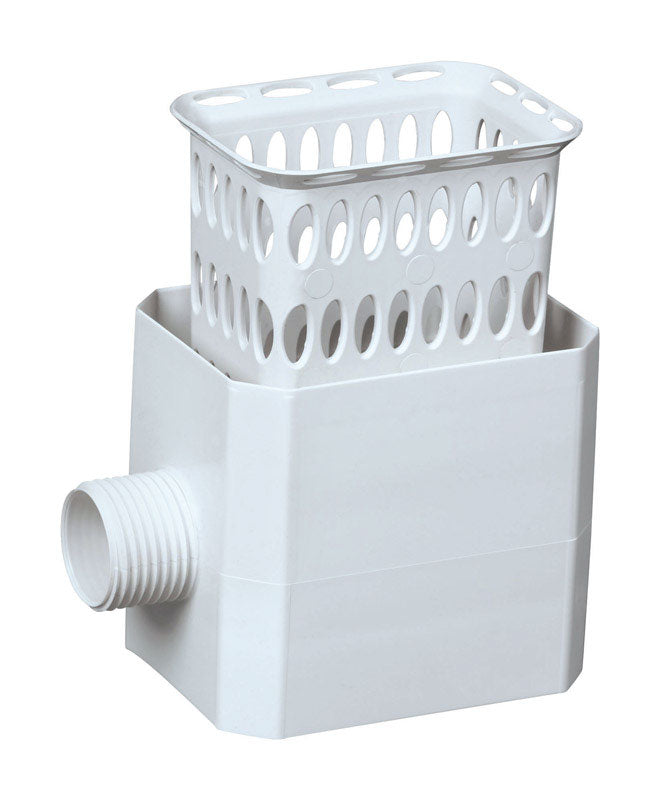 AMERIMAX - Amerimax 2.5 in. H X 4.25 in. W X 4.75 in. L White Plastic Rainwater Colander