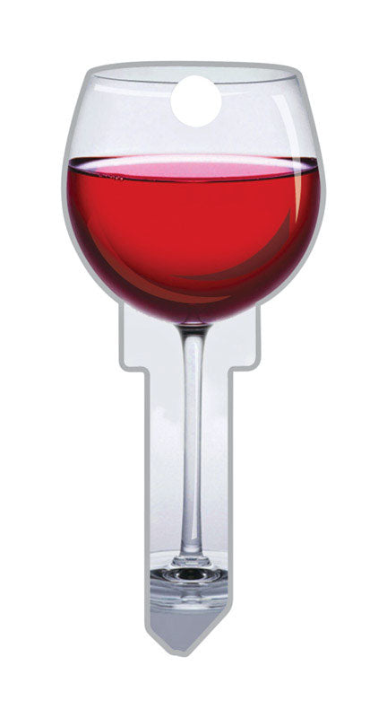 LUCKY LINE - Lucky Line Key Shapes Red Wine House Key Blank SC1 Double For Schlage - Case of 5