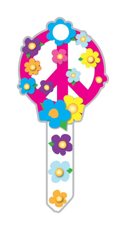 LUCKY LINE - Lucky Line Key Shapes Peace Sign House Key Blank KW1/11 Double For Kwikset - Case of 5