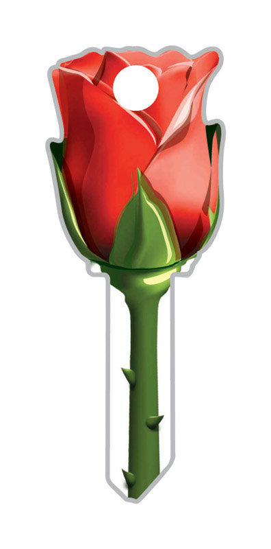 LUCKY LINE - Lucky Line Key Shapes Rose House Key Blank KW1/11 Double For Kwikset - Case of 5