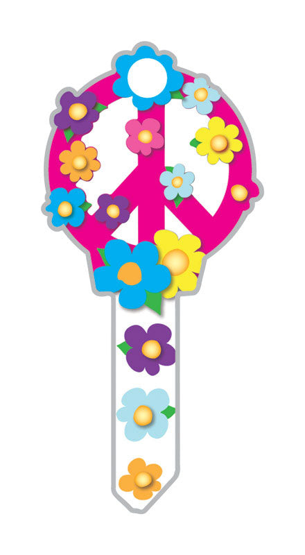 LUCKY LINE - Lucky Line Key Shapes Peace Sign House Key Blank SC1 Double For Schlage - Case of 5