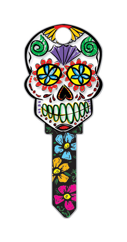 LUCKY LINE - Lucky Line Key Shapes Sugar Skull House Key Blank KW1/11 Double For Kwikset - Case of 5