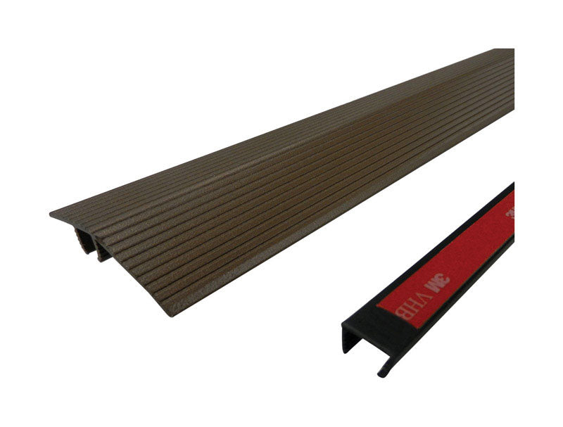 M-D BUILDING PRODUCTS - M-D Cinch 1/2 in. H X 36 in. L Prefinished Brown Aluminum Reducer Transition Strip