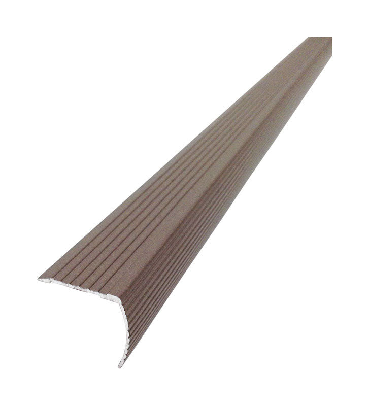M-D BUILDING PRODUCTS - M-D Cinch 1-1/8 in. H X 36 in. L Prefinished Brown Aluminum Stair Edge