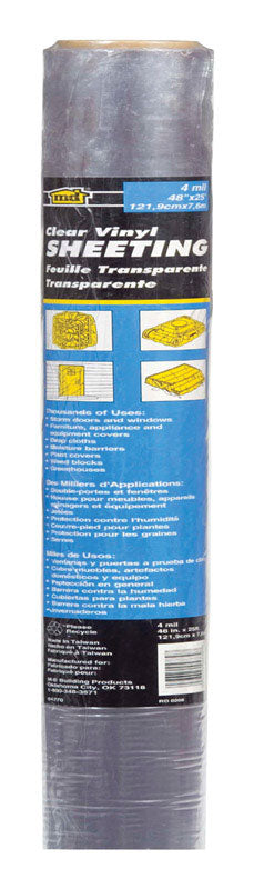 M-D BUILDING PRODUCTS - M-D Clear Indoor and Outdoor Vinyl Sheeting 48 in. W X 25 ft. L