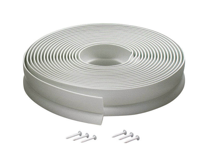 M-D BUILDING PRODUCTS - M-D White Vinyl Door Set Seal For Garage Doors 30 ft. L X 1 in.