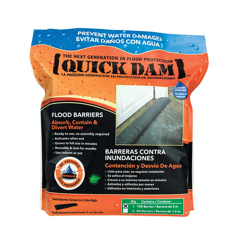 QUICK DAM - Quick Dam Flood Barrier 3.5 in. H X 6.5 in. W X 120 in. L Flood Barrier 1 pk