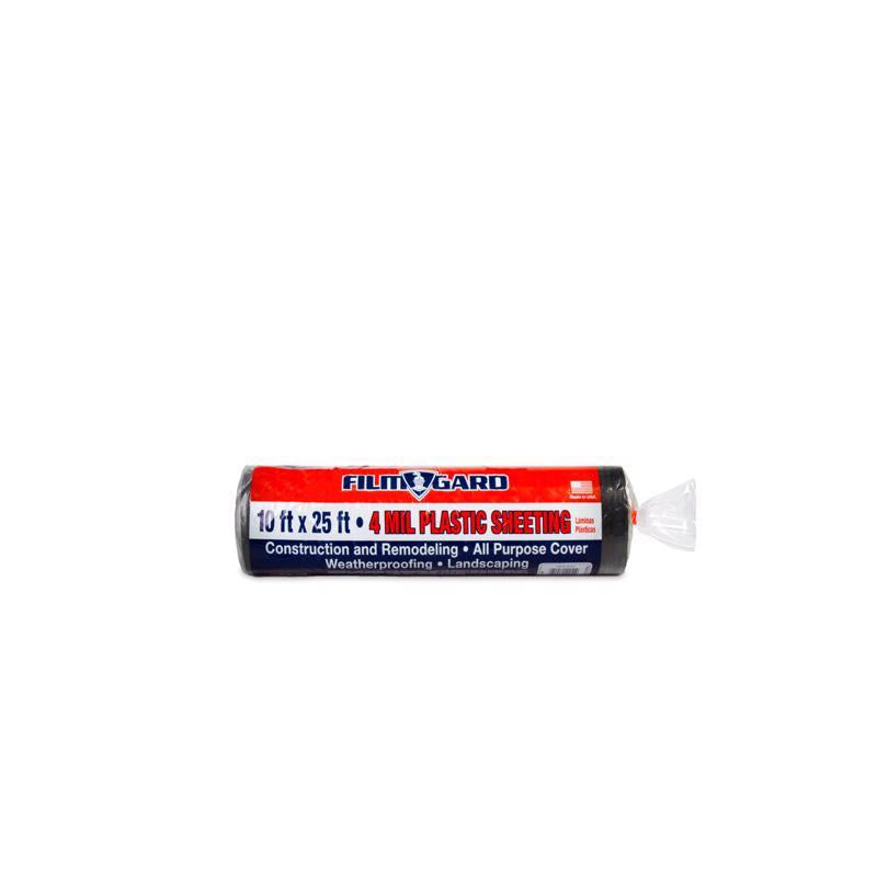 FILM GARD - Film-Gard Plastic Sheeting 4 mil X 10 ft. W X 25 ft. L Polyethylene Black 1 pk