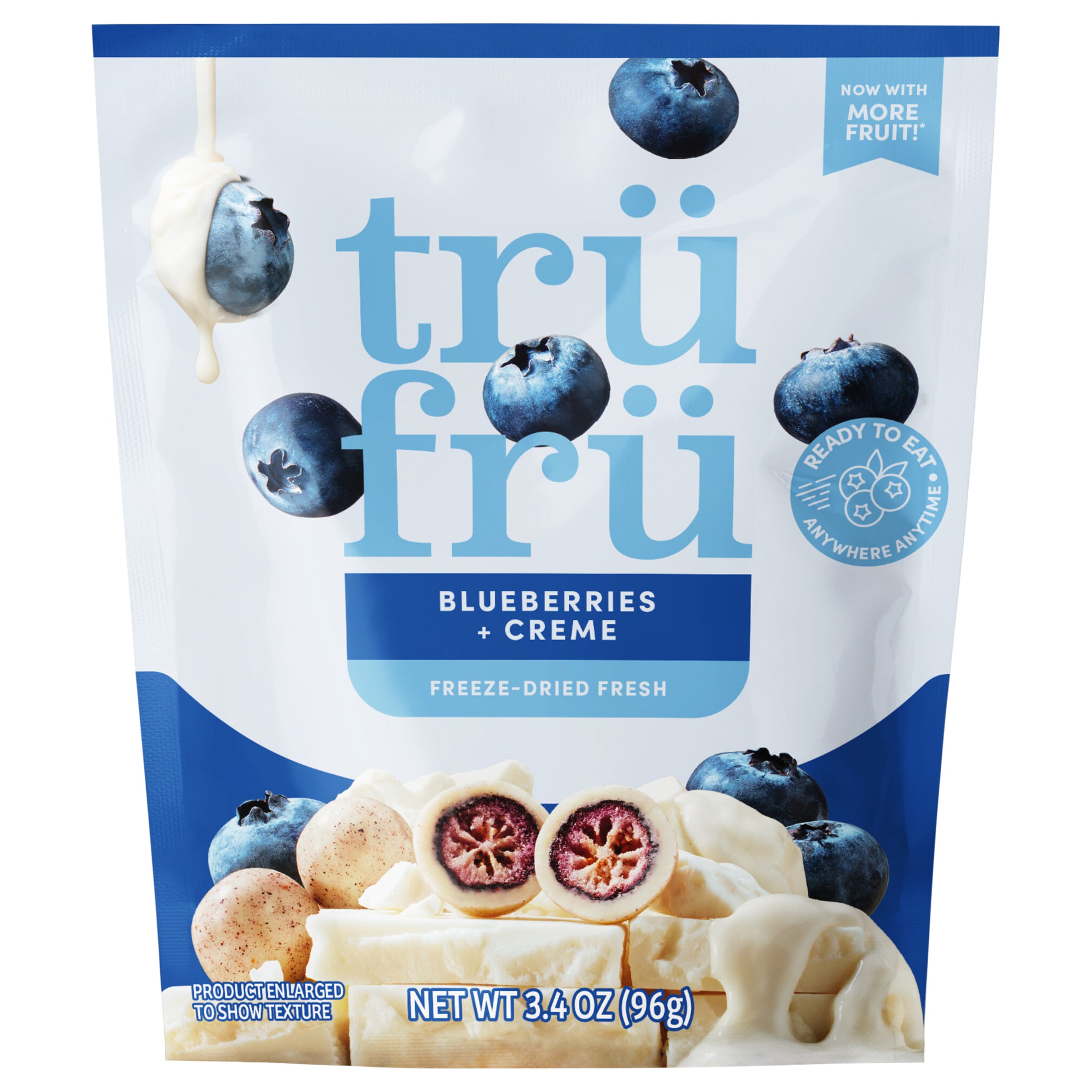 Tru Fru Freeze Dried Blueberries & Crème, 3.4 oz - Case of 6