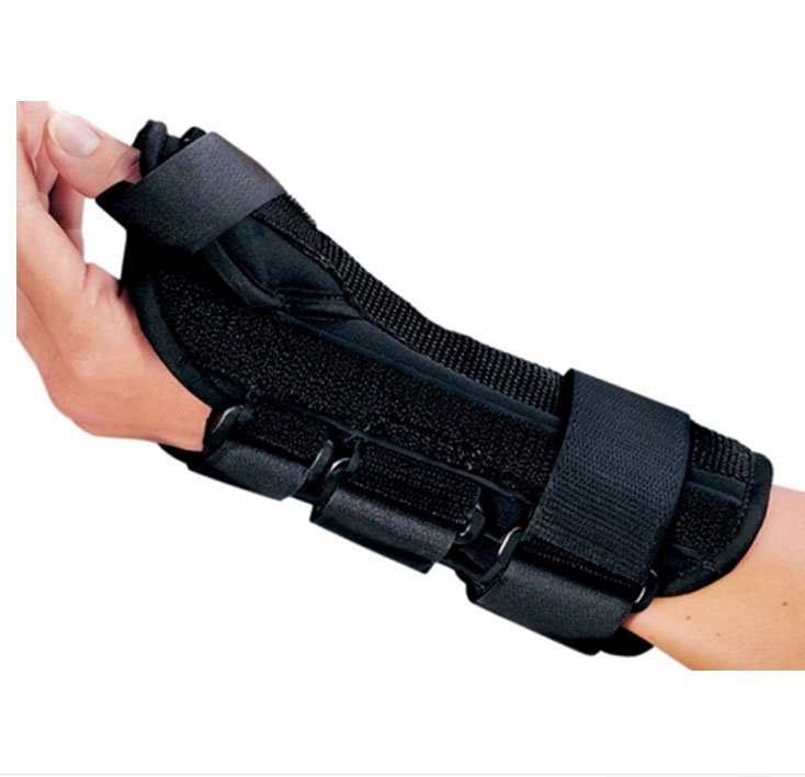 DJO - Wrist Brace with Abducted Thumb ProCare® ComfortFORM™ Aluminum / Foam / Spandex / Plastic Right Hand Black Small [1/EA]