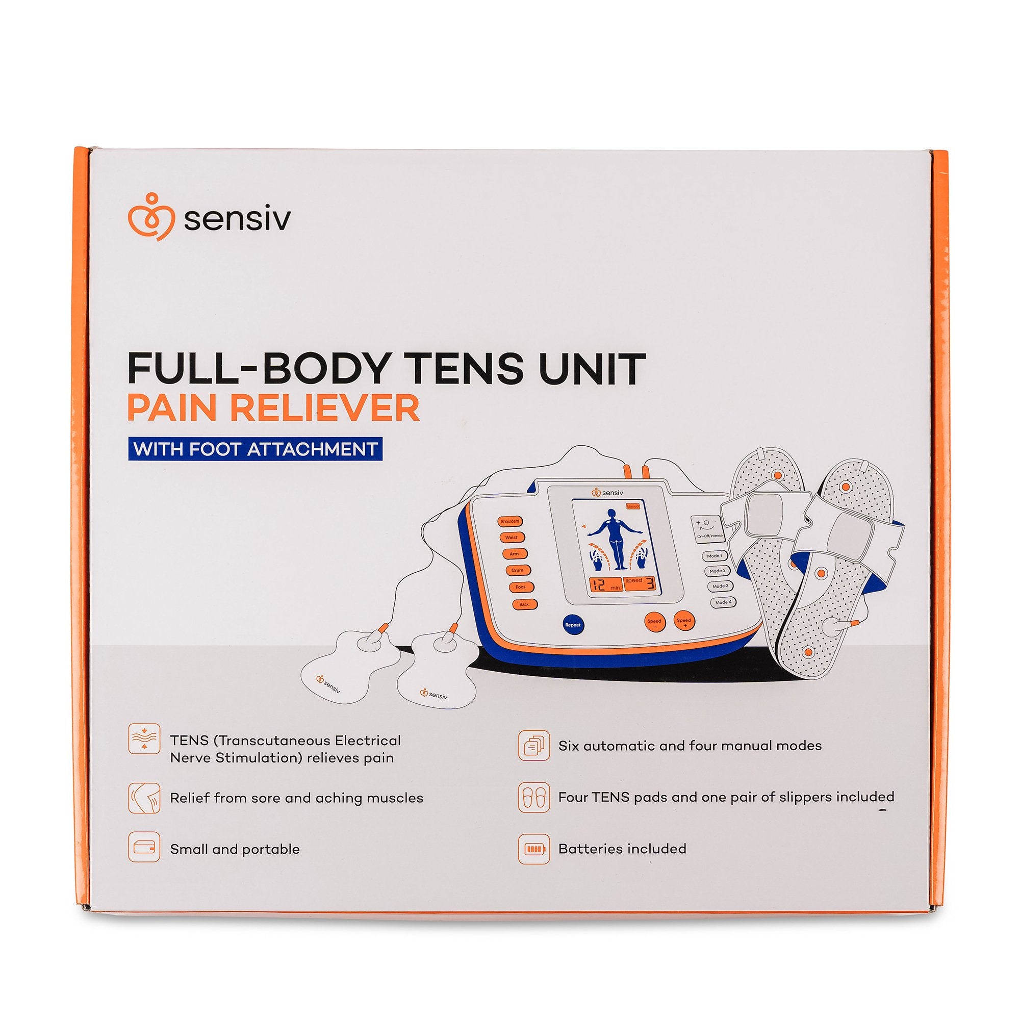 Acutens Inc - TENS Unit with Foot Attachment Sensiv Full-Body [10/CS]
