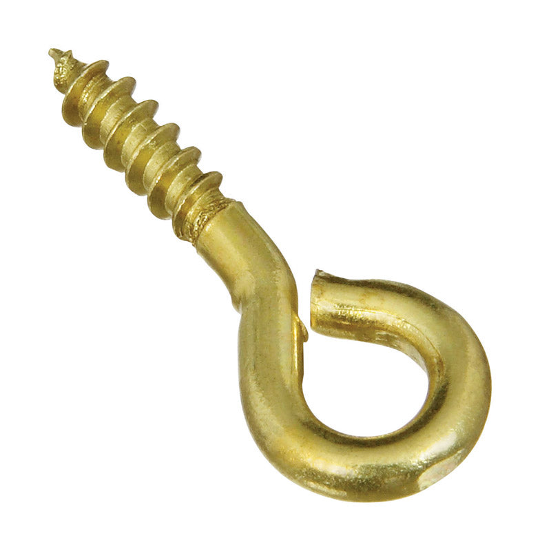 NATIONAL HARDWARE - National Hardware 0.10 in. D X 15/16 in. L Polished Brass Screw Eye 15 lb. cap. 7 pk