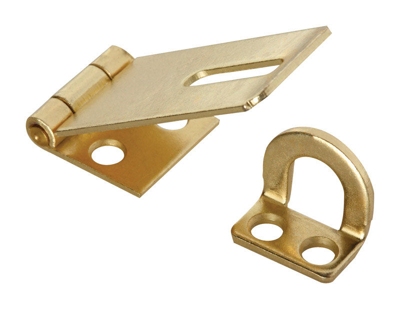 NATIONAL HARDWARE - National Hardware Brass-Plated Steel 1-3/4 in. L Safety Hasp 1 pk