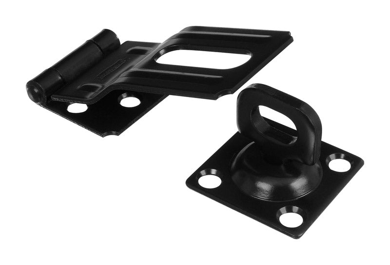 NATIONAL HARDWARE - National Hardware Black Steel 3-1/4 in. L Swivel Staple Safety Hasp 1 pk