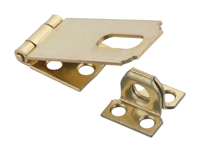 NATIONAL HARDWARE - National Hardware Brass-Plated Steel 2-1/2 in. L Safety Hasp 1 pk