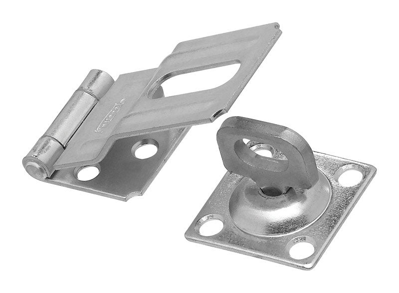 NATIONAL HARDWARE - National Hardware Zinc-Plated Aluminum/Steel 3-1/4 in. L Swivel Staple Safety Hasp 1 pk