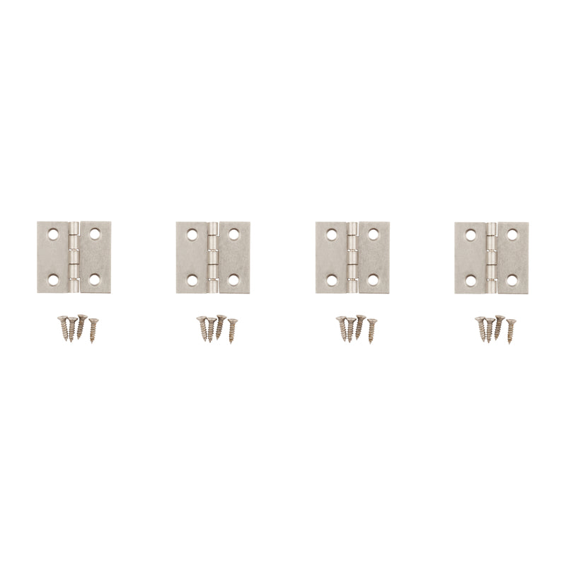 NATIONAL HARDWARE - National Hardware 1 in. L Satin Nickel Door Hinge 4 pk