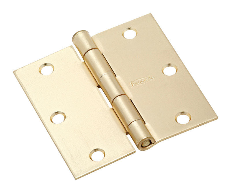 NATIONAL HARDWARE - National Hardware 3-1/2 in. L Satin Brass Door Hinge 1 pk [N830-230]