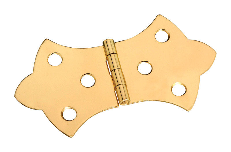NATIONAL HARDWARE - National Hardware 3-1/16 in. W X 1-11/16 in. L Solid Brass Steel Decorative Hinge 1 pk