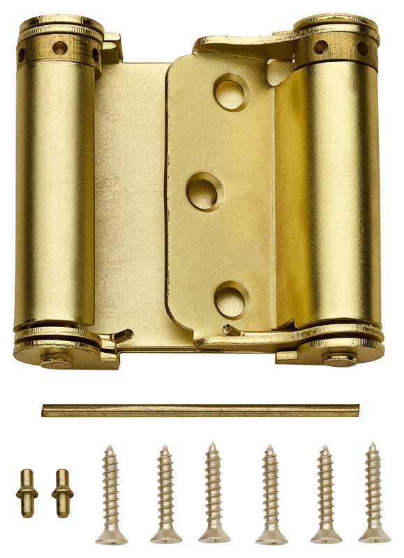 NATIONAL HARDWARE - National Hardware 3 in. L Satin Brass Double-Acting Spring Hinge 1 pk