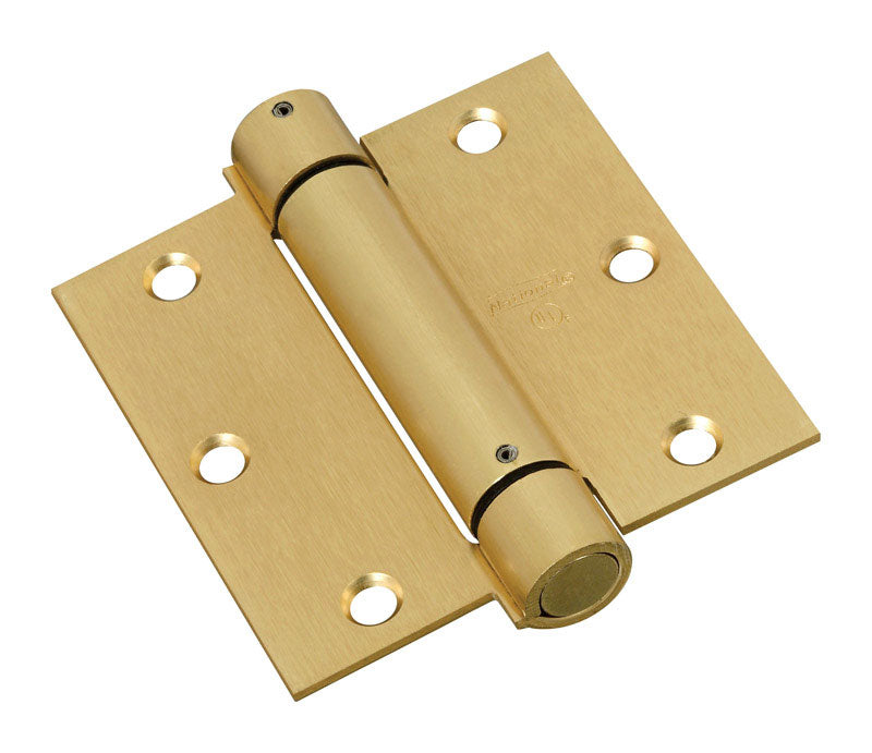 NATIONAL HARDWARE - National Hardware 3-1/2 in. L Brass Spring Hinge 1 pk [N184-556]
