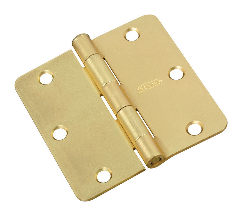 NATIONAL HARDWARE - National Hardware 3-1/2 in. L Satin Brass Door Hinge 1 pk [N830-227]